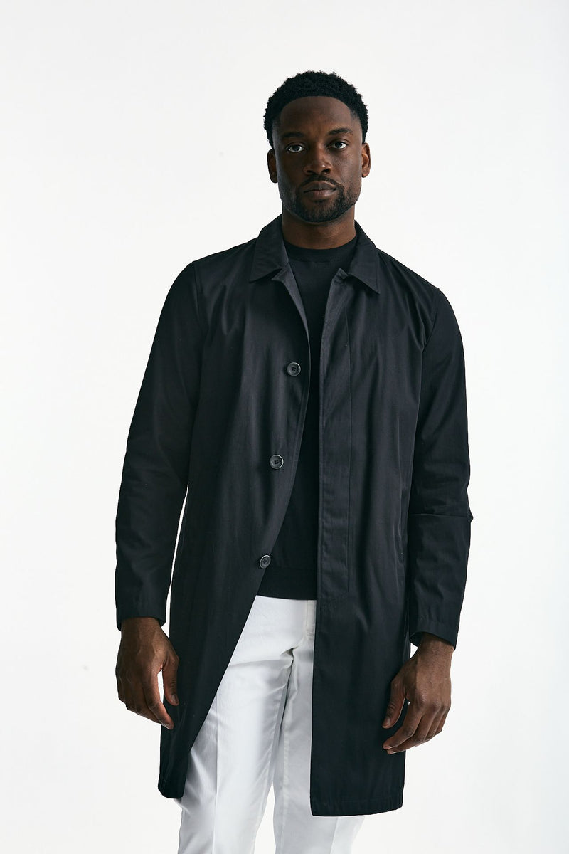 Soprabito in cotone nero uomo Herno - 1