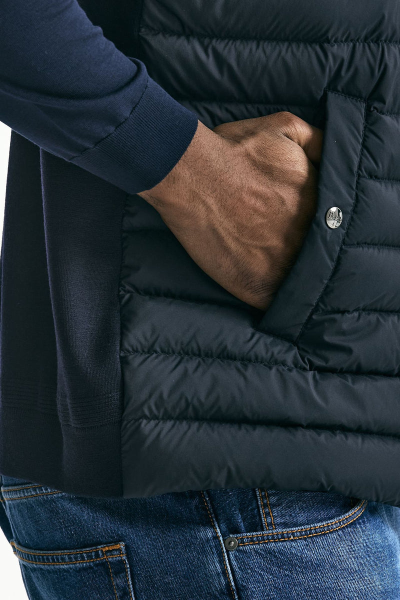 Smanicato micro piumino ibrido blu uomo Herno - 7