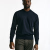 Maglia girocollo in cotone blu uomo Hosio - 6