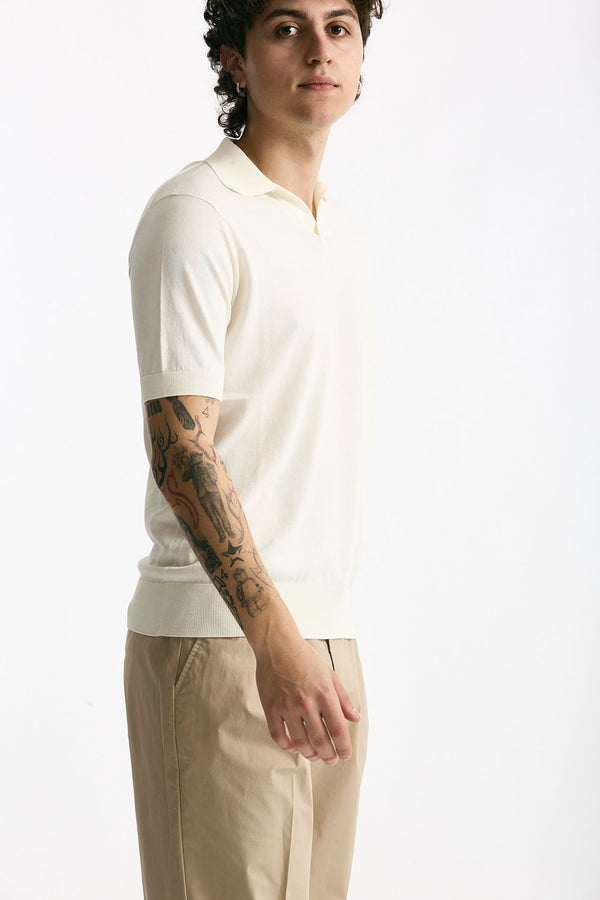 Polo maglia in cotone bianco uomo Hosio