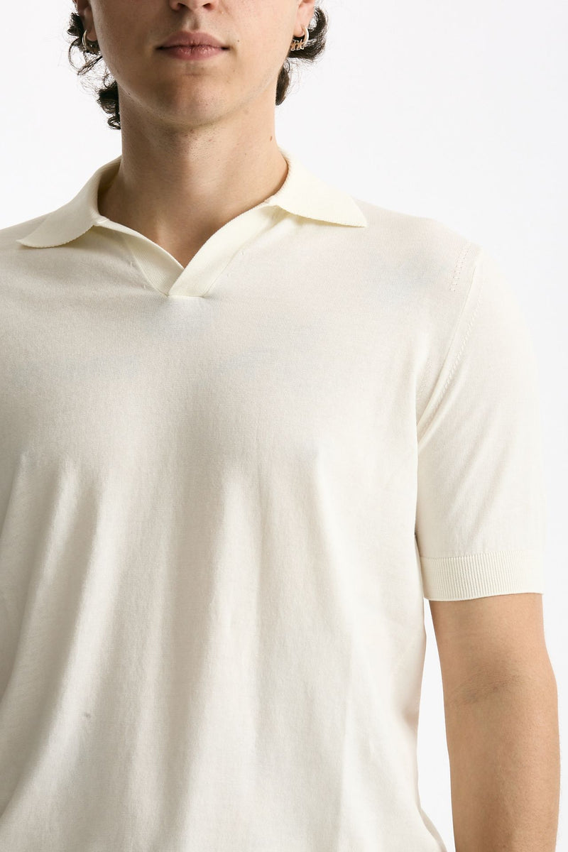 Polo maglia in cotone bianco uomo Hosio - 5