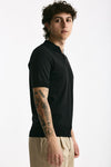 Polo maglia in cotone nero uomo Hosio - 3