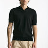 Polo maglia in cotone nero uomo Hosio - 6
