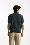 Polo maglia in cotone grigio melange uomo Hosio - 3