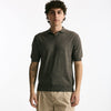 Polo maglia in cotone marrone melange uomo Hosio - 6