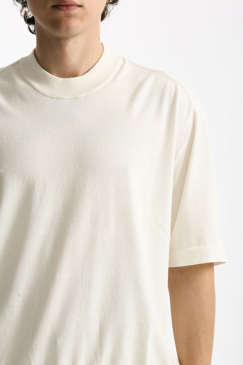 T shirt girocollo in cotone bianco uomo Hosio - 5