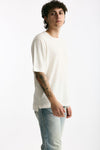 T-shirt in cotone e nylon bianco uomo Hosio - 2