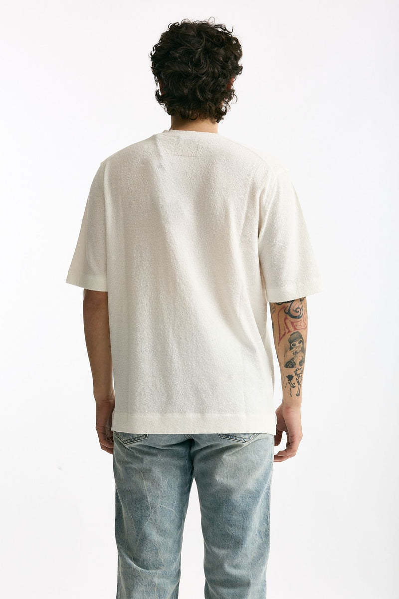 T-shirt in cotone e nylon bianco uomo Hosio - 3