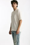 T-shirt in cotone e nylon bianco uomo Hosio - 4