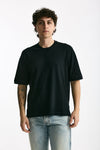 T-shirt in cotone e nylon nero uomo Hosio - 1