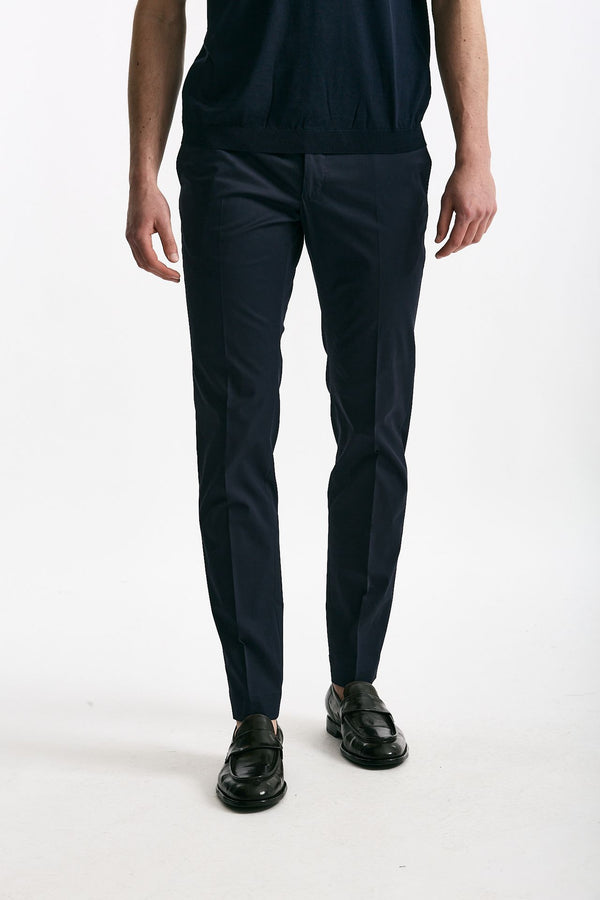 Pantalone in cotone stretch blu uomo Incotex