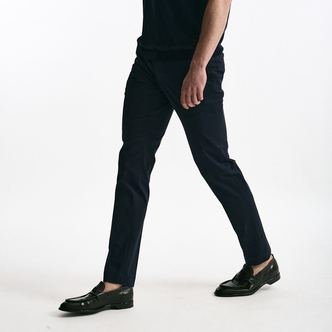Pantalone in cotone stretch blu uomo Incotex - 8