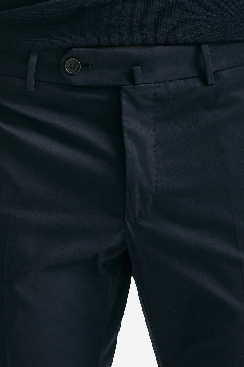 Pantalone in cotone stretch blu uomo Incotex - 5