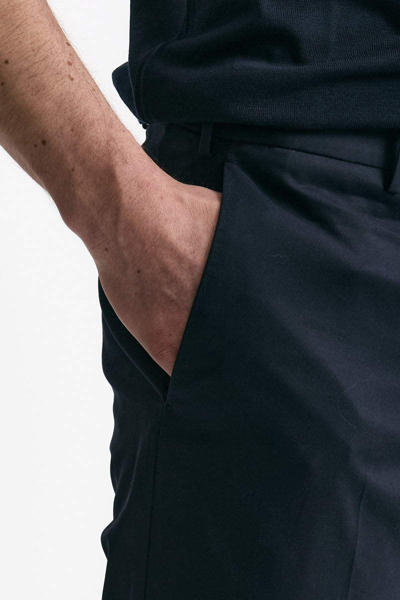 Pantalone in cotone stretch blu uomo Incotex - 6