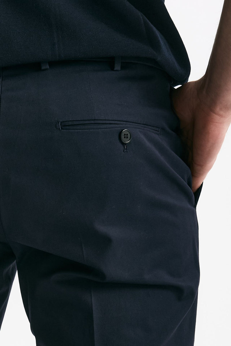Pantalone in cotone stretch blu uomo Incotex - 7