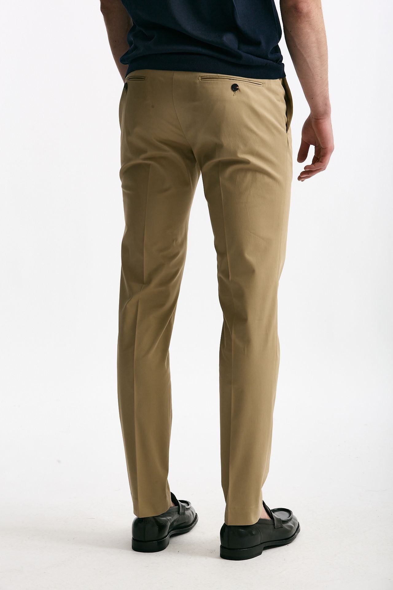 Pantalone in cotone stretch beige uomo Incotex - 3