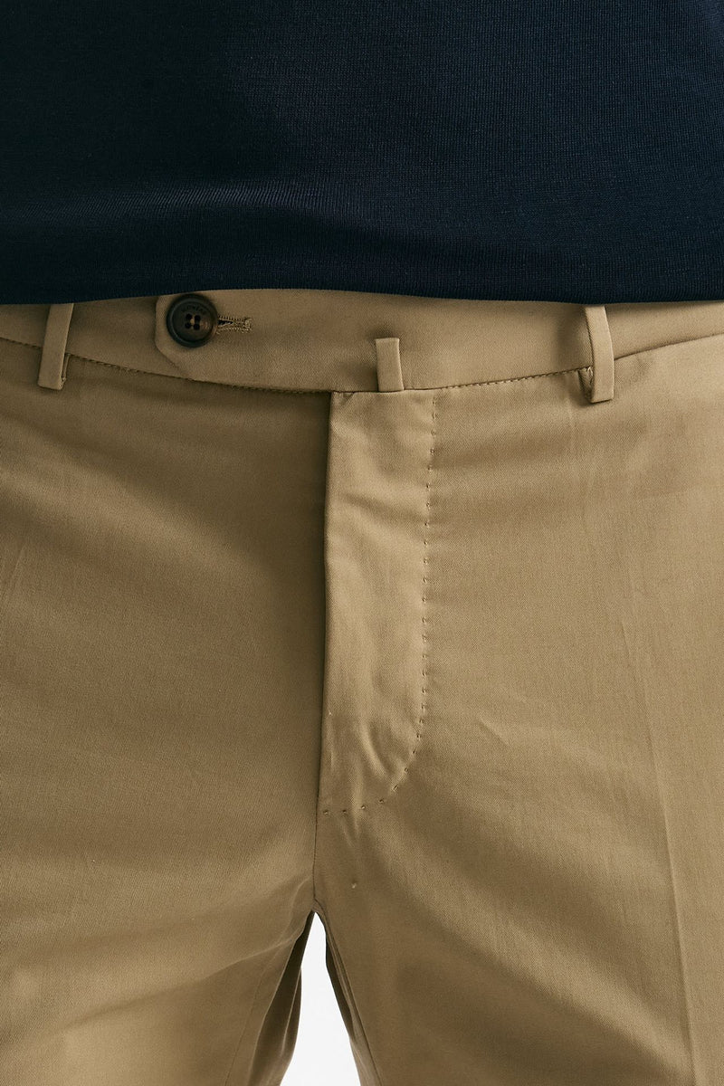 Pantalone in cotone stretch beige uomo Incotex - 5