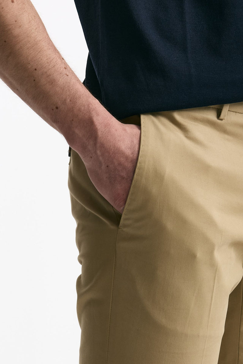 Pantalone in cotone stretch beige uomo Incotex - 6