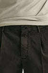 Pantalone cotone e lino marrone uomo Incotex - 5
