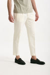 Pantalone cotone e lino bianco uomo Incotex - 3
