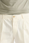 Pantalone cotone e lino bianco uomo Incotex - 5