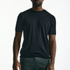 T-shirt in seta e cotone nero uomo Kangra - 6