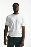T-shirt in seta e cotone bianco uomo Kangra - 4
