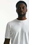 T-shirt in seta e cotone bianco uomo Kangra - 5