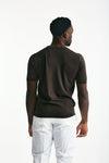 T-shirt in seta e cotone marrone uomo Kangra - 1