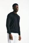 Maglia in cotone e seta nero uomo Kangra - 4