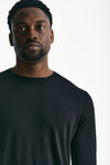 Maglia in cotone e seta nero uomo Kangra - 5
