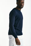 Maglia in cotone e seta blu uomo Kangra - 4