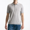 Polo in seta e cotone grigio uomo Kangra - 6