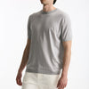 T shirt in seta e cotone grigio chiaro uomo Kangra - 6
