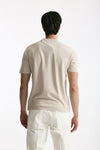 T shirt in cotone beige chiaro uomo Kangra - 3