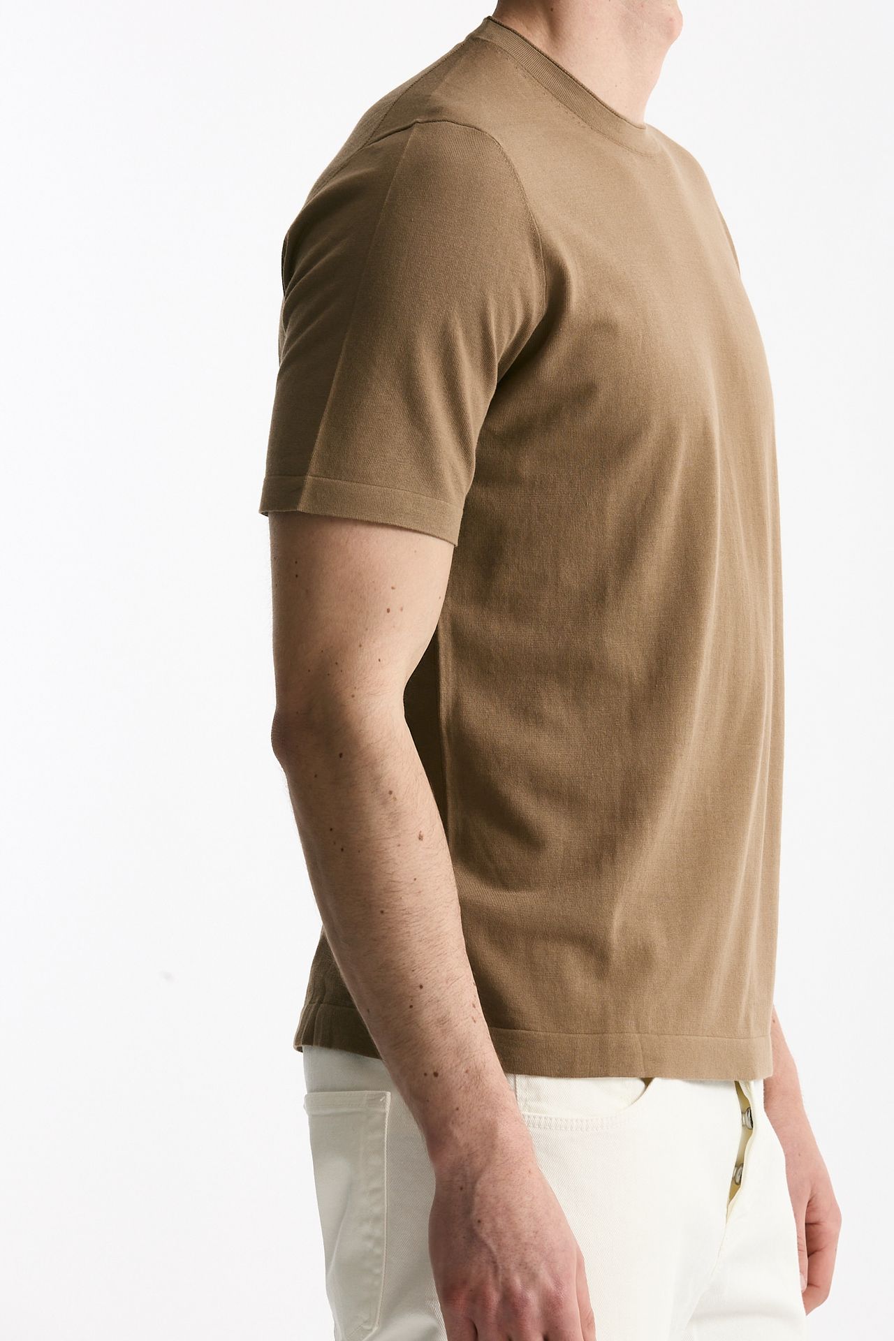 T shirt in cotone cammello uomo Kangra - 2