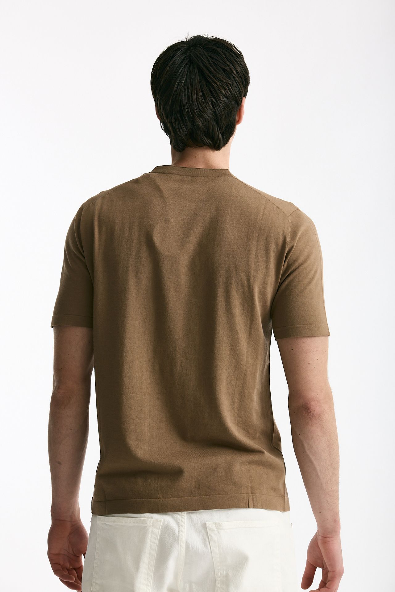 T shirt in cotone cammello uomo Kangra - 3