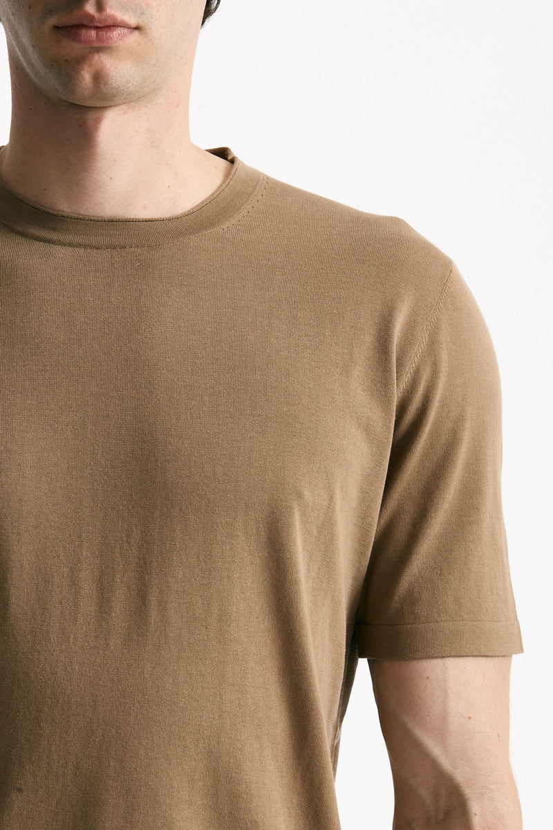 T shirt in cotone cammello uomo Kangra - 5