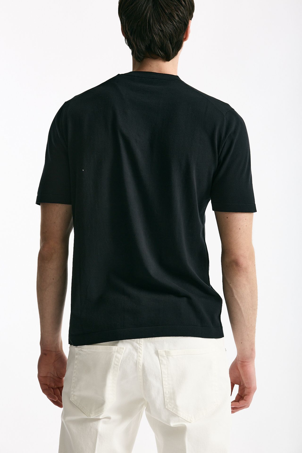 T shirt in cotone nero uomo Kangra - 4