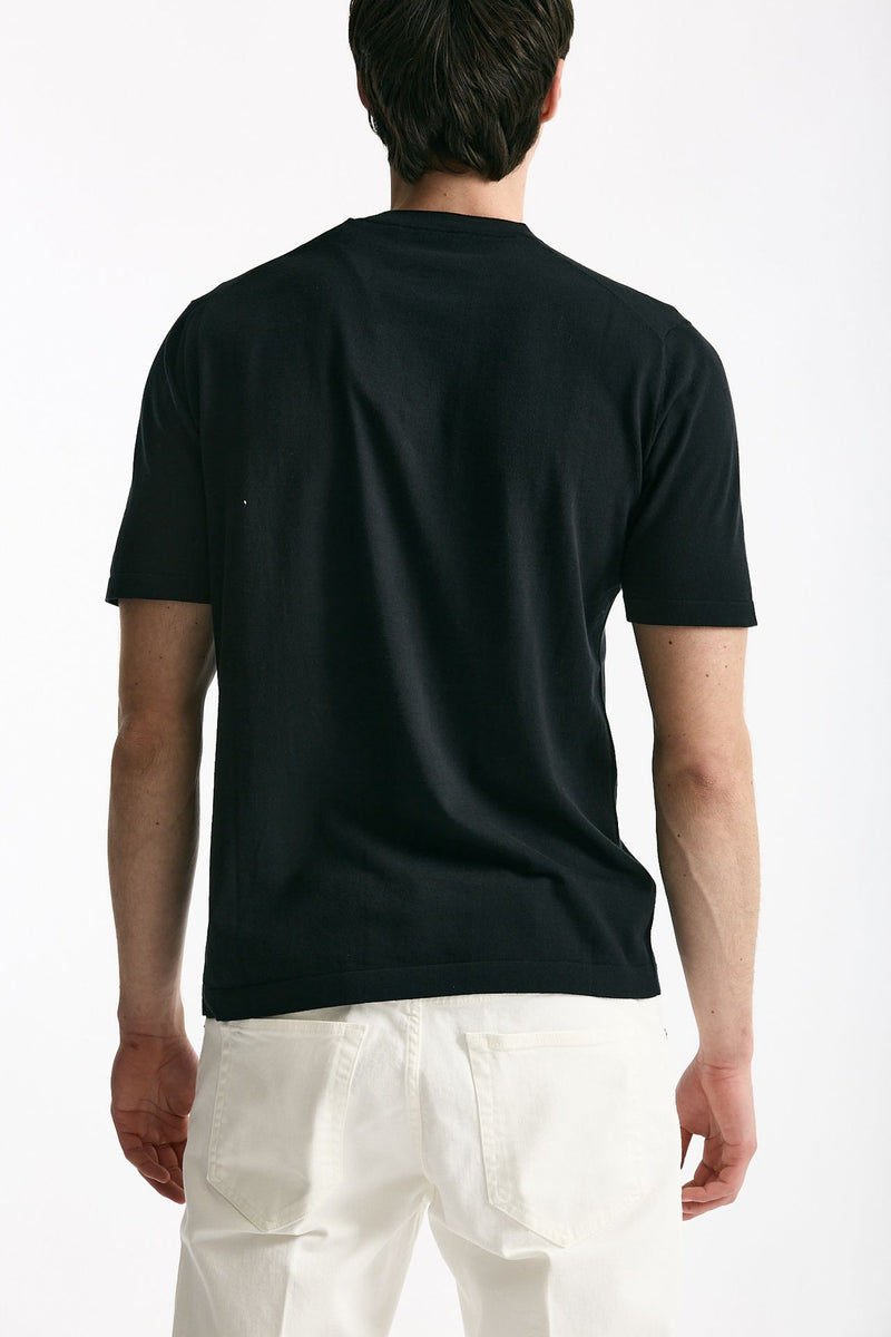 T shirt in cotone nero uomo Kangra - 4