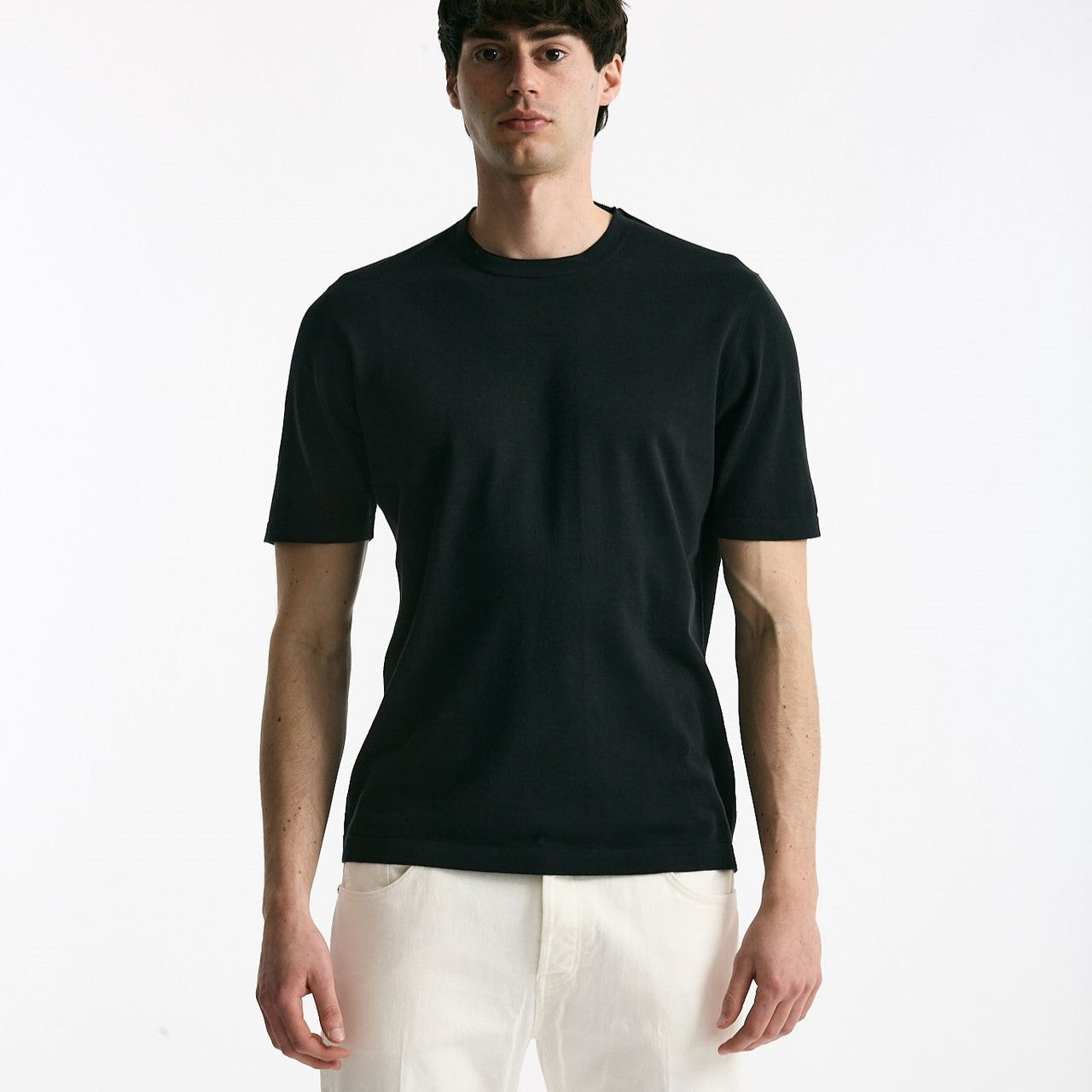 T shirt in cotone nero uomo Kangra - 6