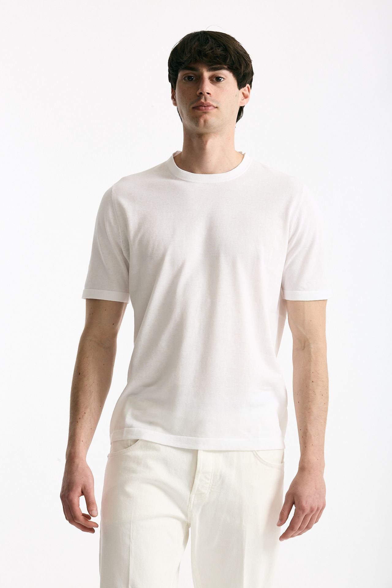 T shirt in cotone bianco uomo Kangra - 1