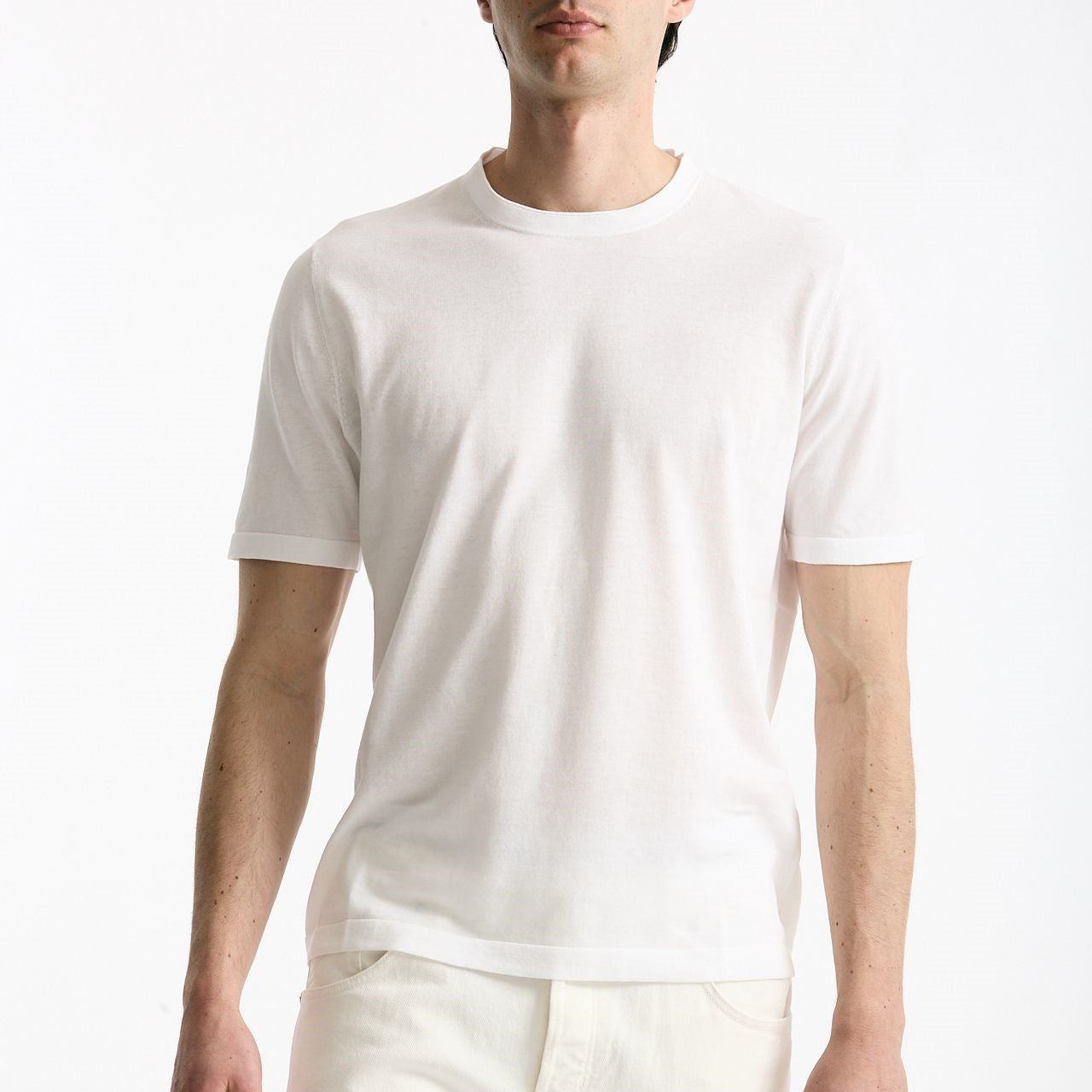T shirt in cotone bianco uomo Kangra - 6