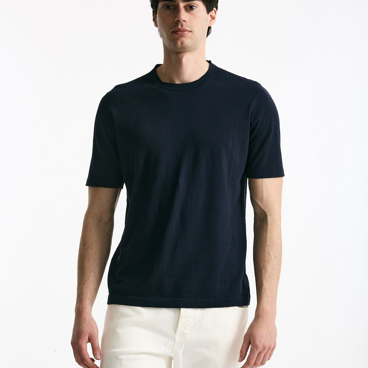 T shirt in cotone blu uomo Kangra - 6