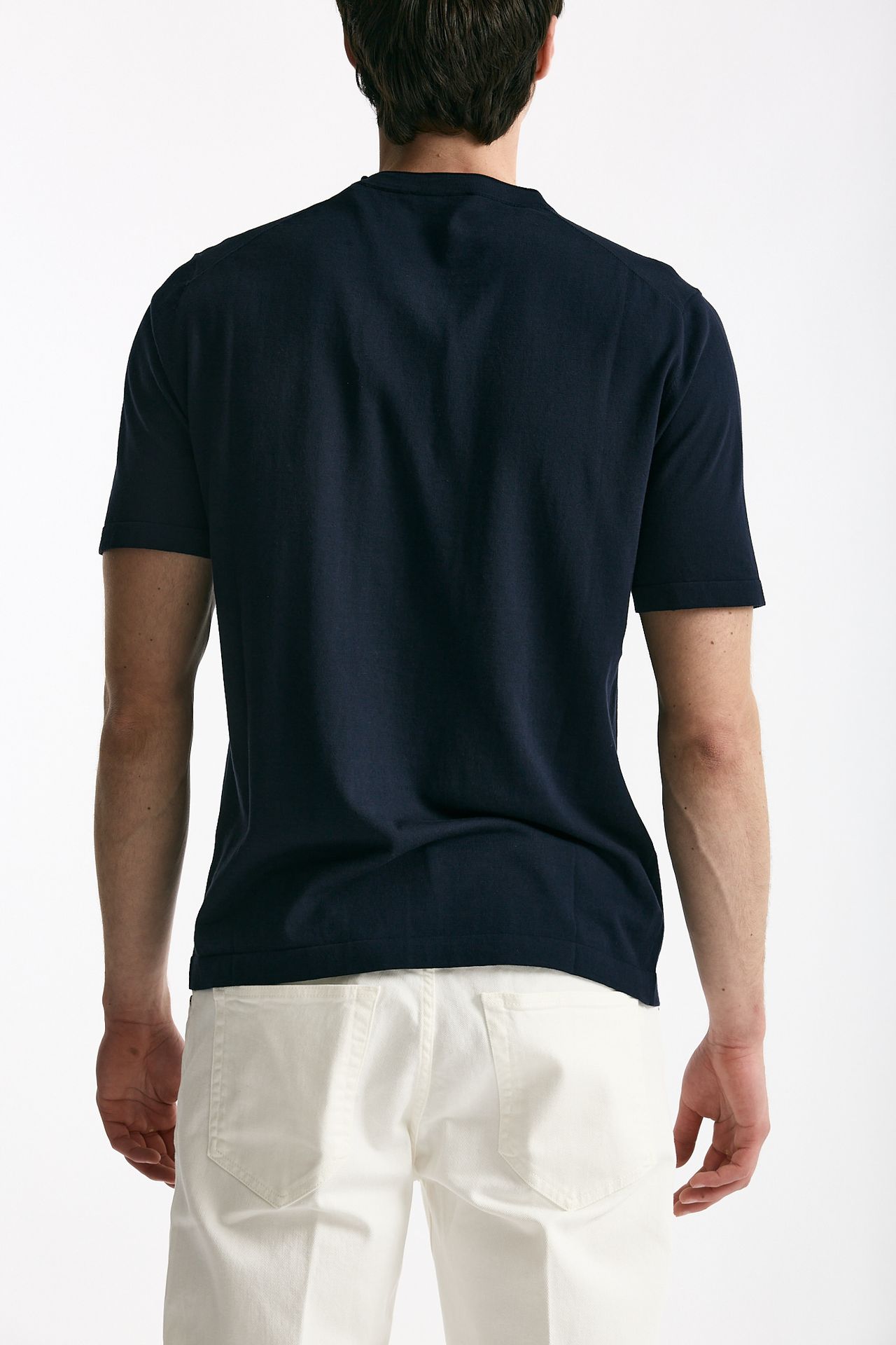 T shirt in cotone blu uomo Kangra - 4