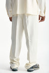 Pantalone in viscosa e lino panna uomo Laneus - 4