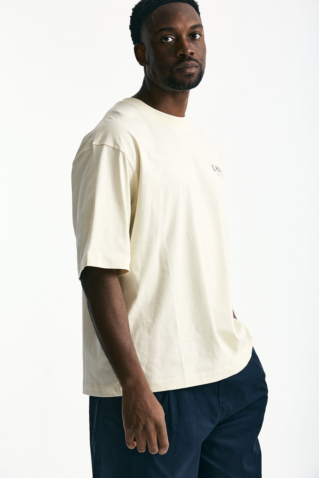 T-shirt con stampa in cotone panna uomo Laneus - 5