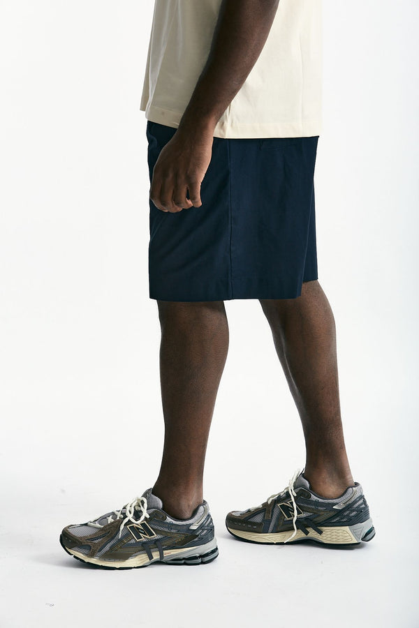 Bermuda in cotone stretch blu uomo Laneus