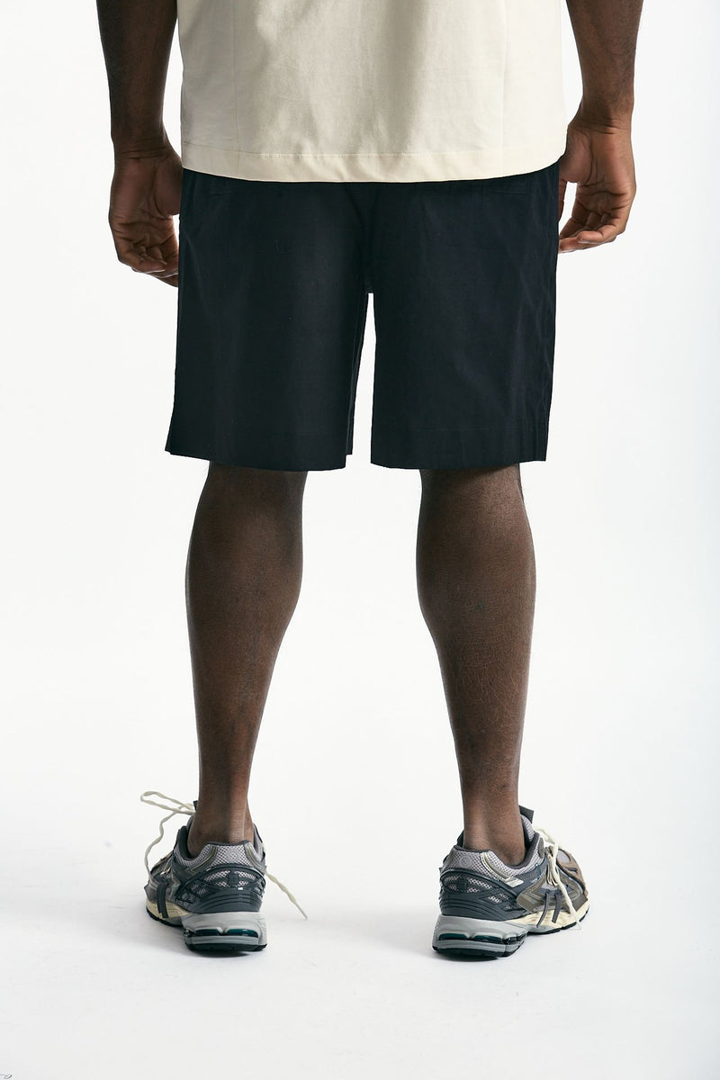 Bermuda in cotone stretch nero uomo Laneus - 3