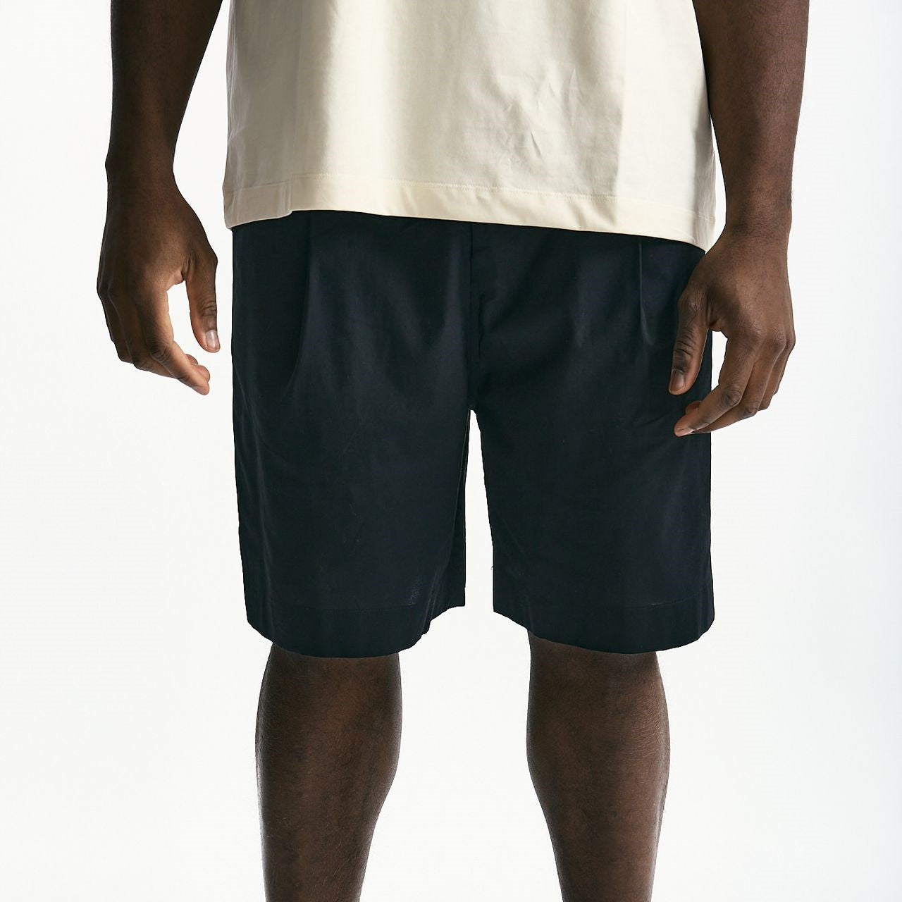 Bermuda in cotone stretch nero uomo Laneus - 8